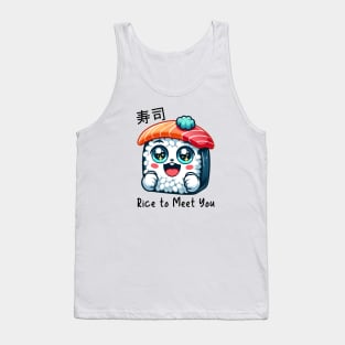 Cute Sushi Cartoon - Rice to Meet You Tank Top